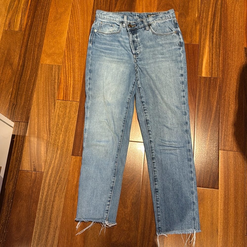 Blank NYC Cropped Criss Cross Jeans